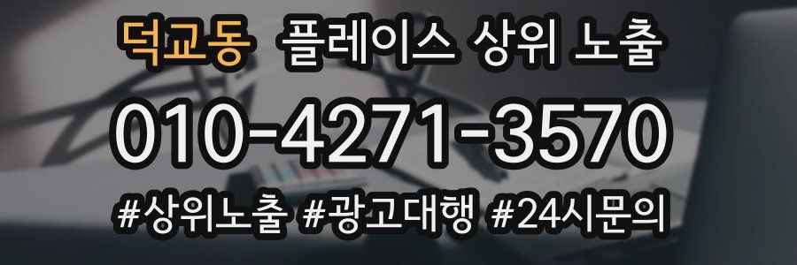 덕교동 플레이스 상위 노출 개선