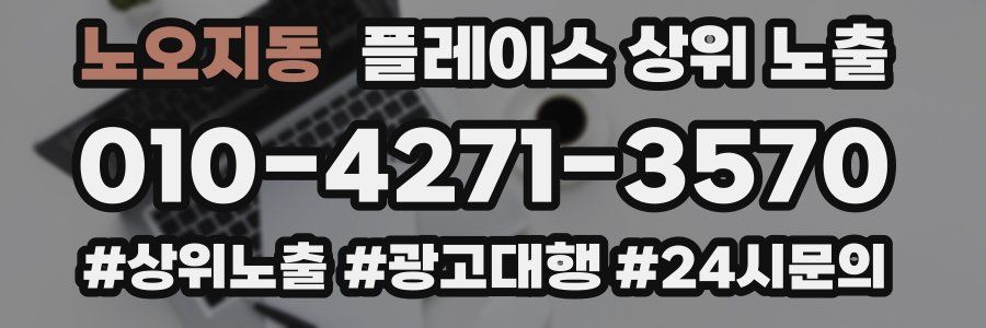 노오지동 플레이스 상위 노출 안내