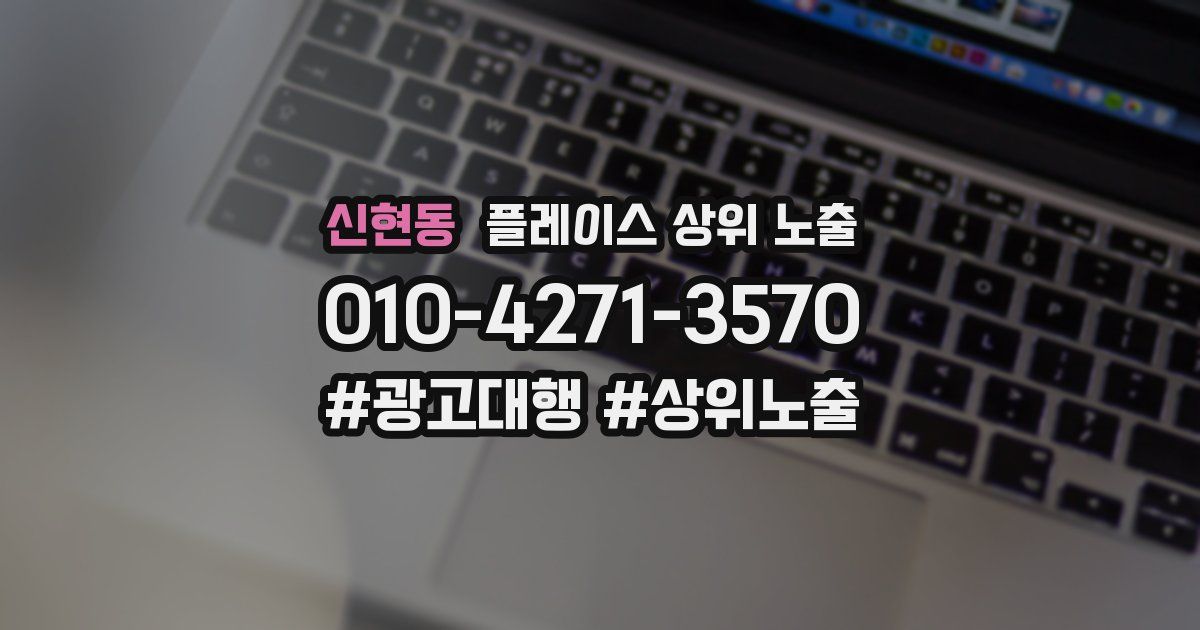 신현동 플레이스 상위 노출 상담