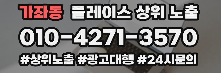 가좌동 플레이스 상위 노출 상담