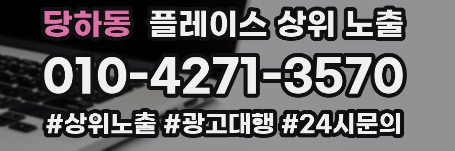 당하동 플레이스 상위 노출 개선
