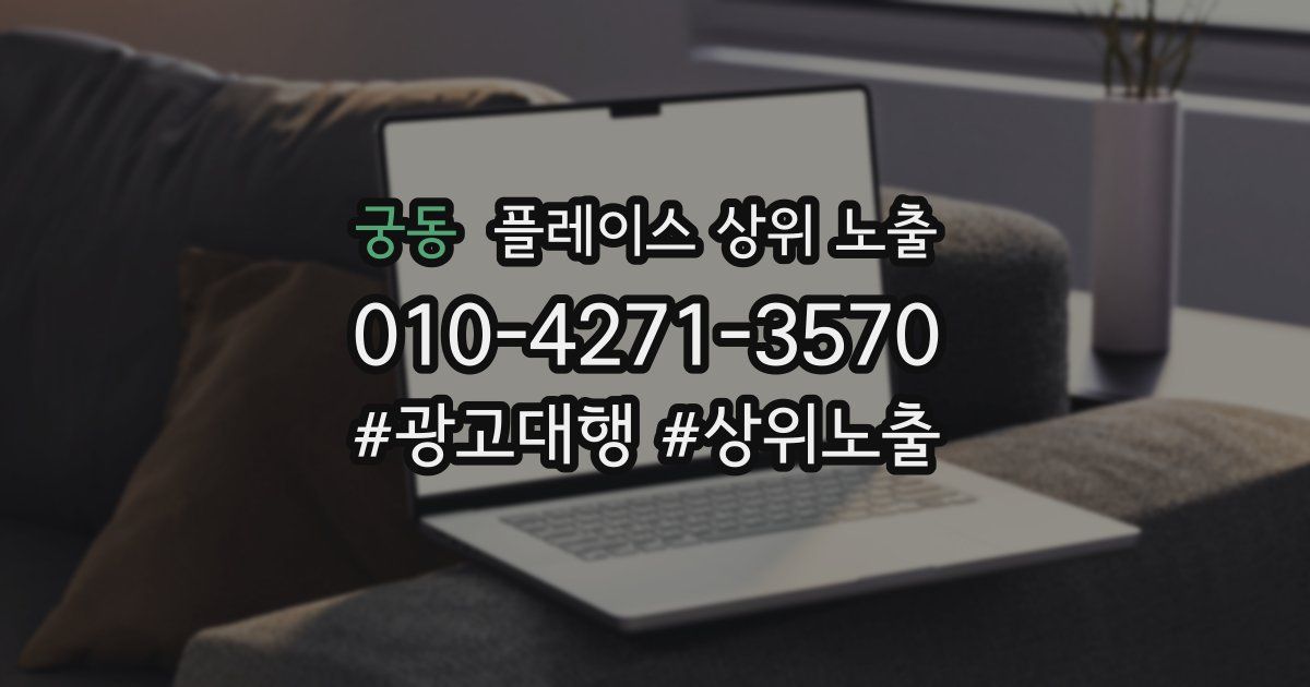 궁동 플레이스 상위 노출 안내