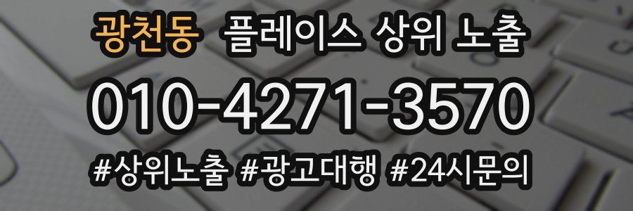 광천동 플레이스 상위 노출