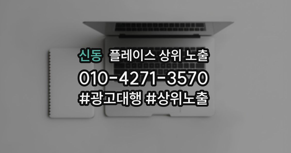 신동 플레이스 상위 노출