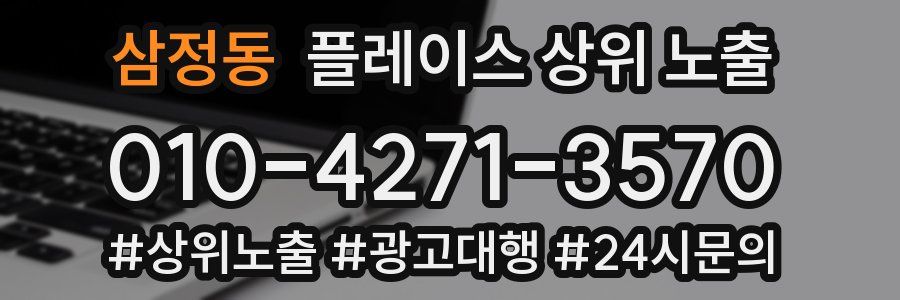 삼정동 플레이스 상위 노출 개선