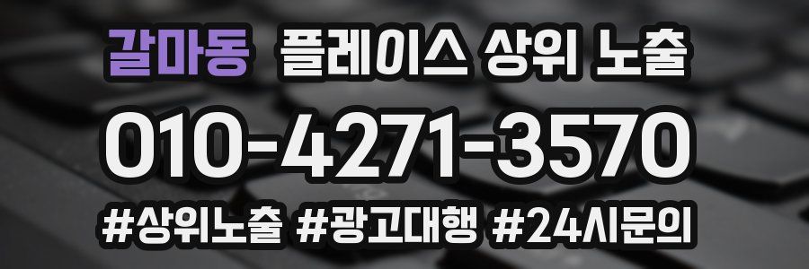 갈마동 플레이스 상위 노출
