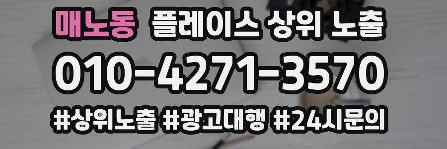 매노동 플레이스 상위 노출 상담