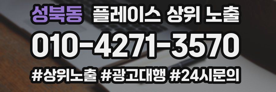 성북동 플레이스 상위 노출 개선