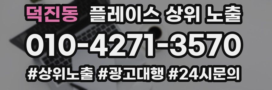 덕진동 플레이스 상위 노출 전략