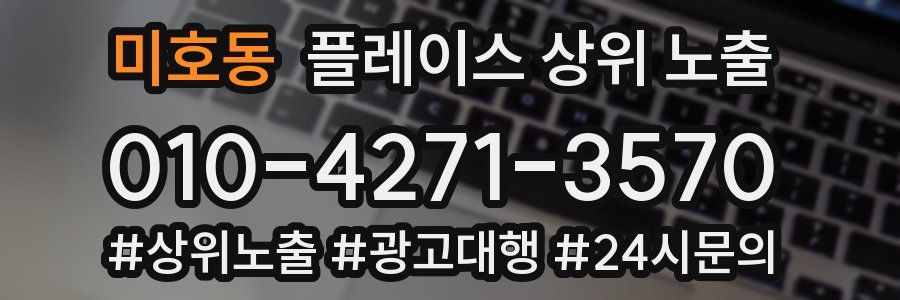 미호동 플레이스 상위 노출 안내