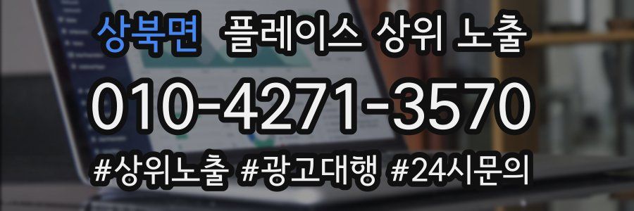 상북면 플레이스 상위 노출 상담