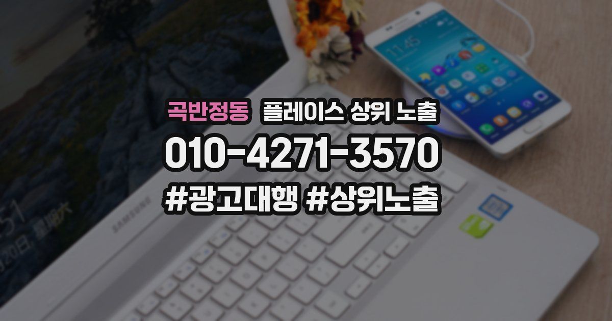 곡반정동 플레이스 상위 노출 안내