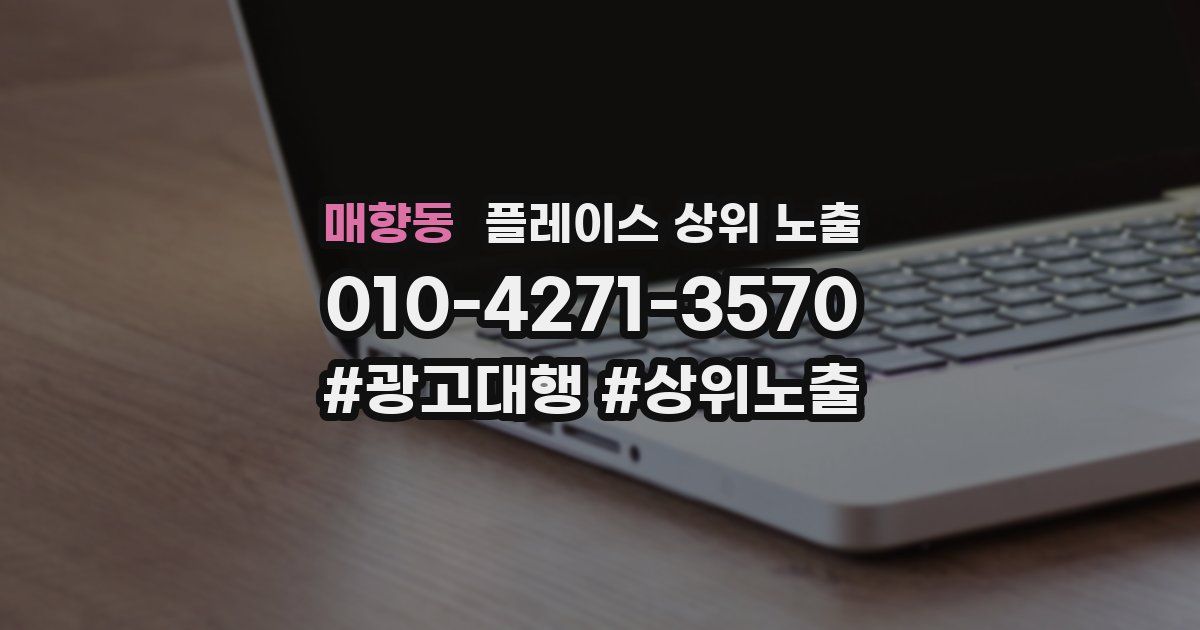 매향동 플레이스 상위 노출 안내