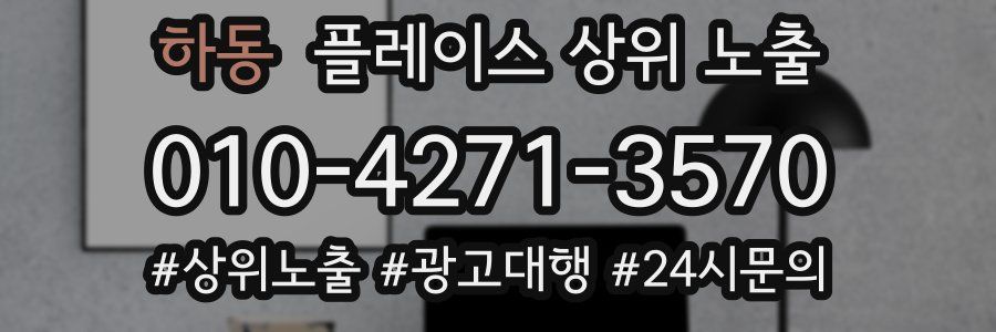 하동 플레이스 상위 노출 안내