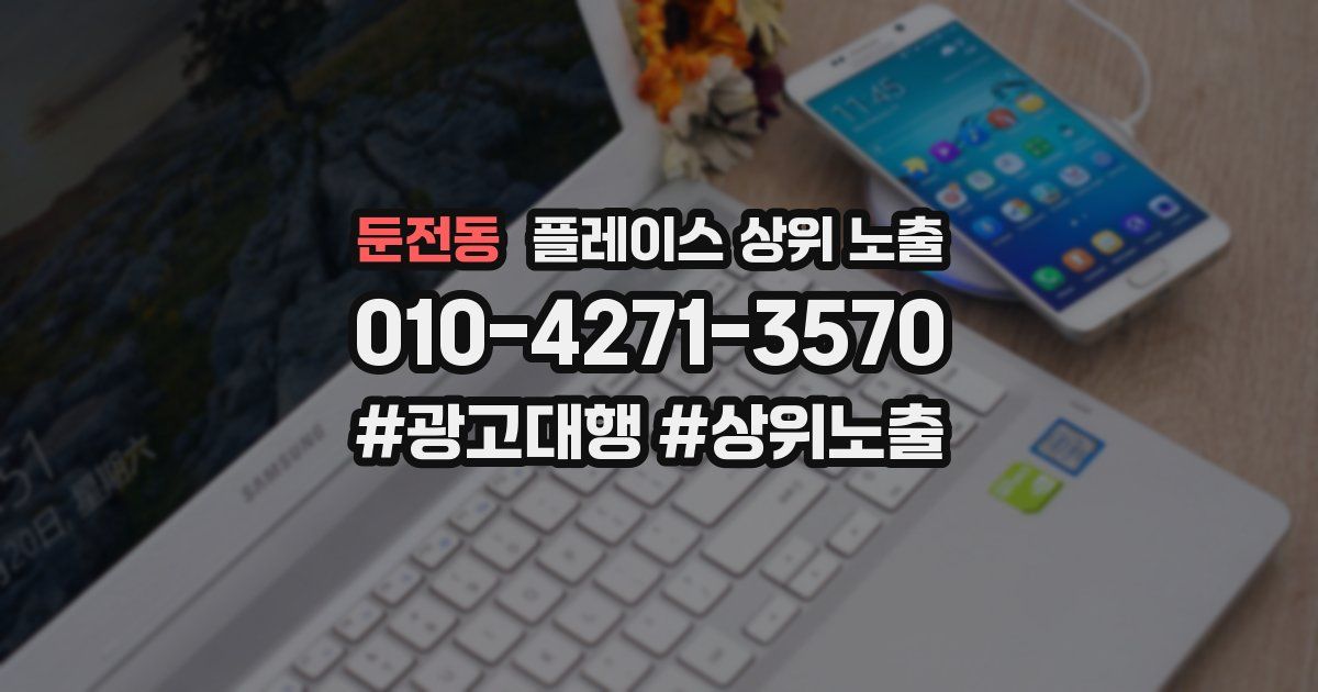 둔전동 플레이스 상위 노출 안내