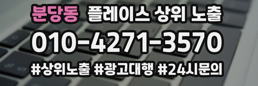 분당동 플레이스 상위 노출 가이드