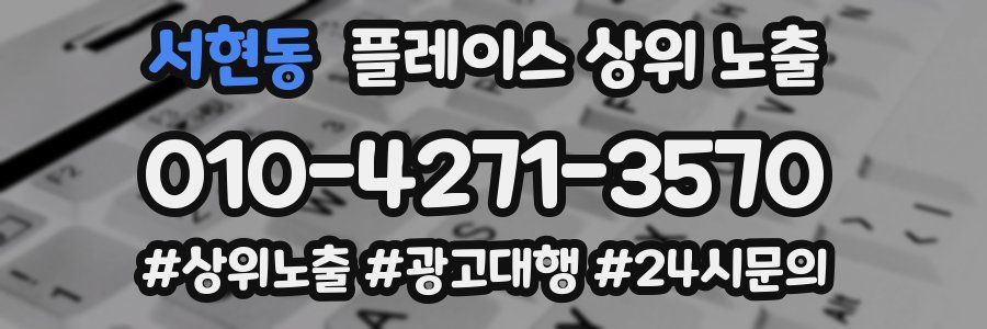 서현동 플레이스 상위 노출 상담