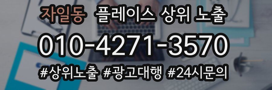 자일동 플레이스 상위 노출