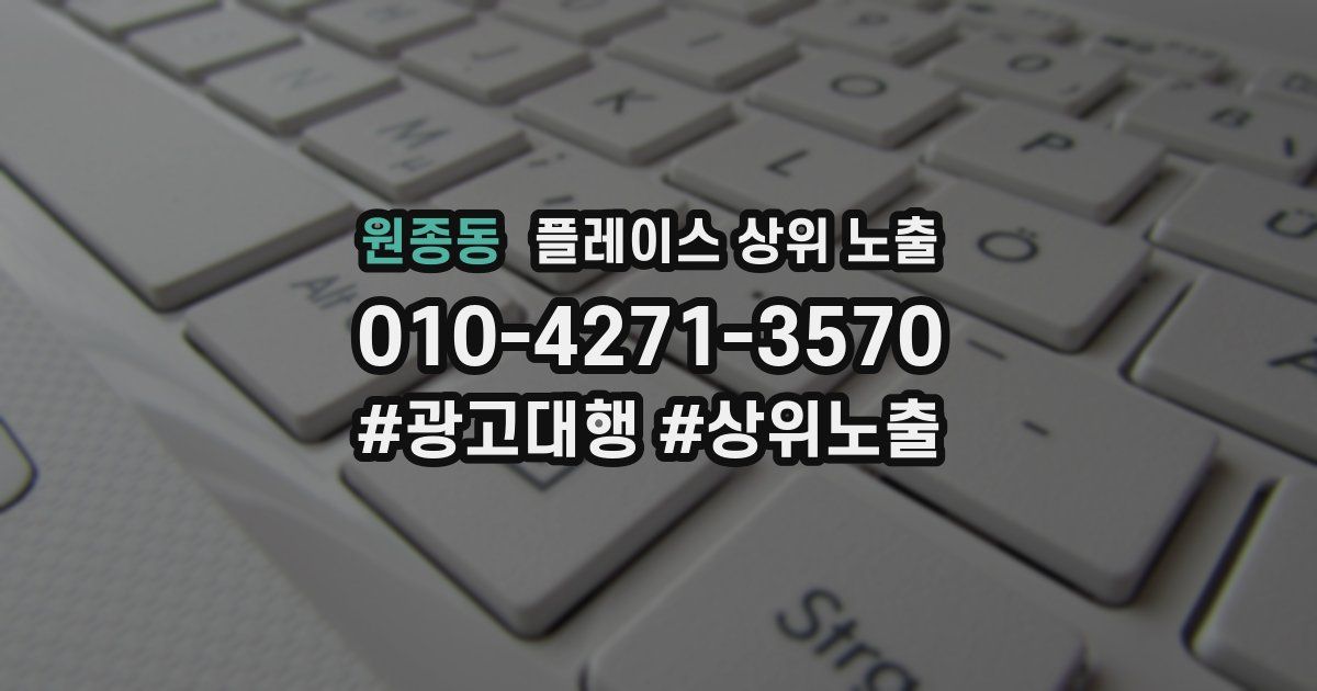 원종동 플레이스 상위 노출