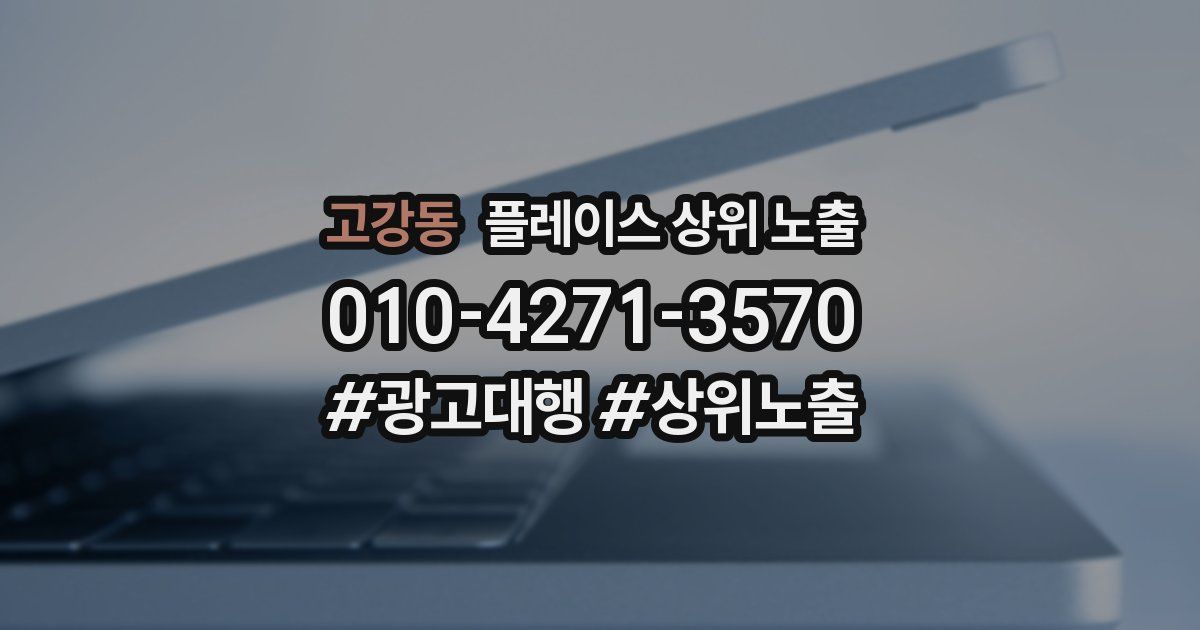 고강동 플레이스 상위 노출 개선