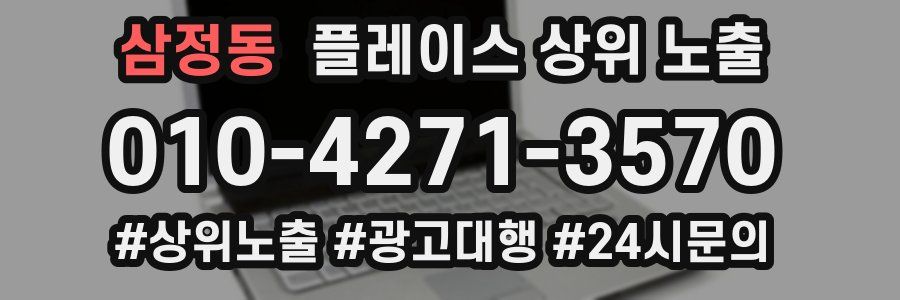 삼정동 플레이스 상위 노출 전략