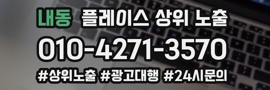 내동 플레이스 상위 노출 안내