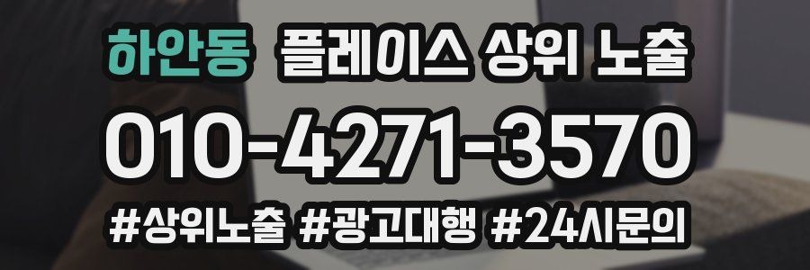 하안동 플레이스 상위 노출 개선
