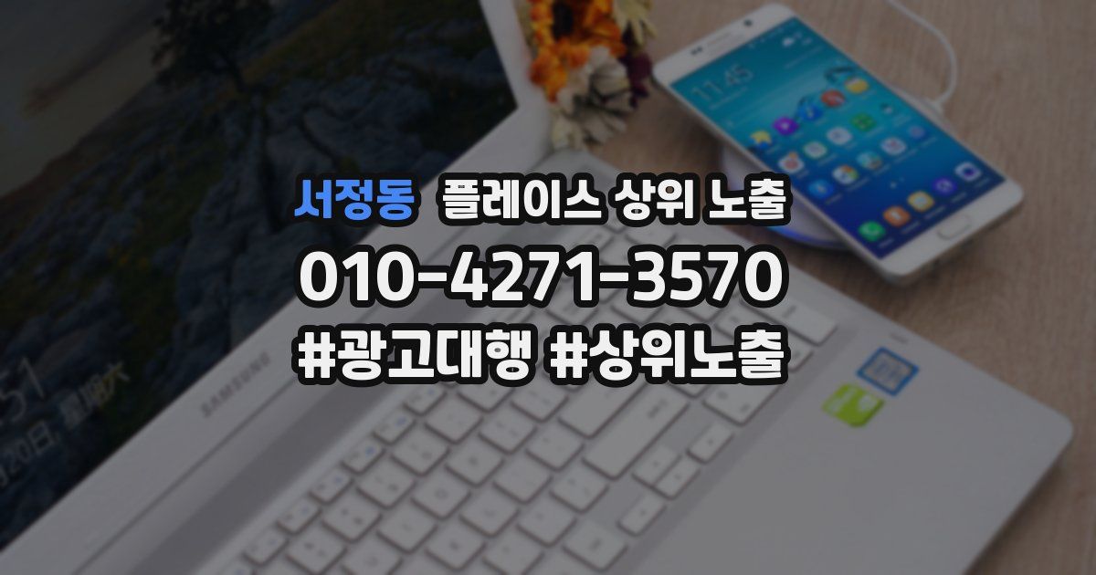 서정동 플레이스 상위 노출 안내