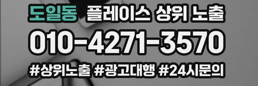 도일동 플레이스 상위 노출 전략