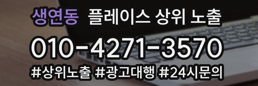 생연동 플레이스 상위 노출 안내