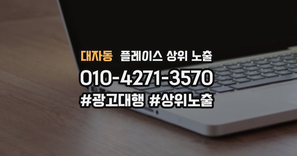 대자동 플레이스 상위 노출