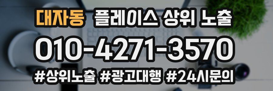 대자동 플레이스 상위 노출 상담