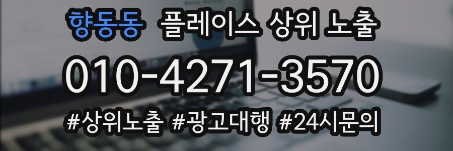 향동동 플레이스 상위 노출 전략