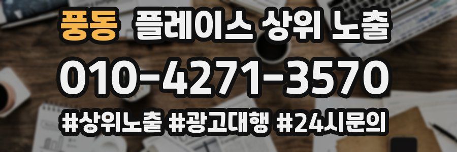 풍동 플레이스 상위 노출