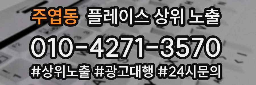 주엽동 플레이스 상위 노출 전략