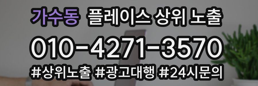 가수동 플레이스 상위 노출 상담