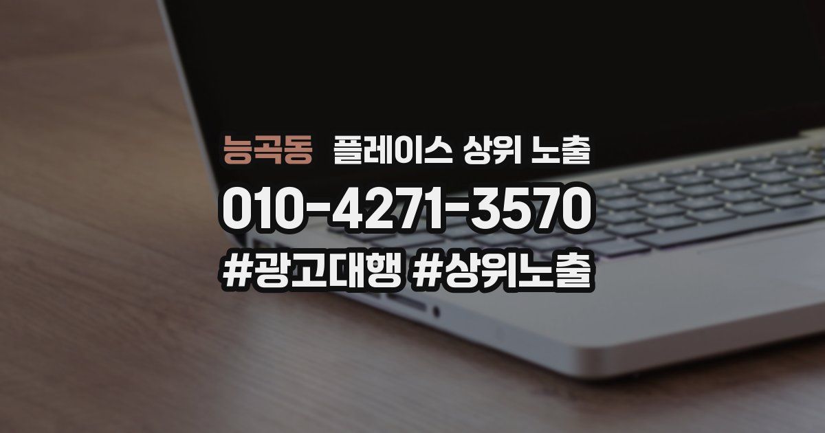 능곡동 플레이스 상위 노출 상담