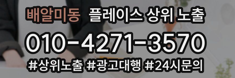 배알미동 플레이스 상위 노출 상담