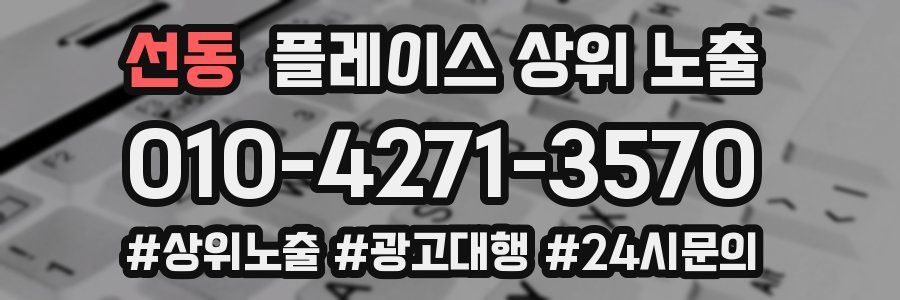 선동 플레이스 상위 노출 상담