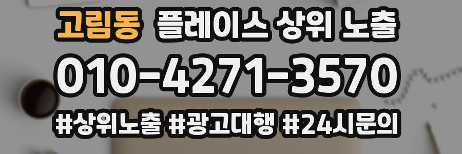 고림동 플레이스 상위 노출 상담