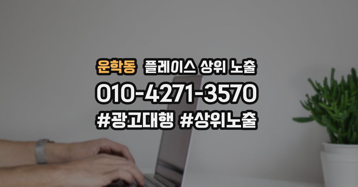 운학동 플레이스 상위 노출 전략