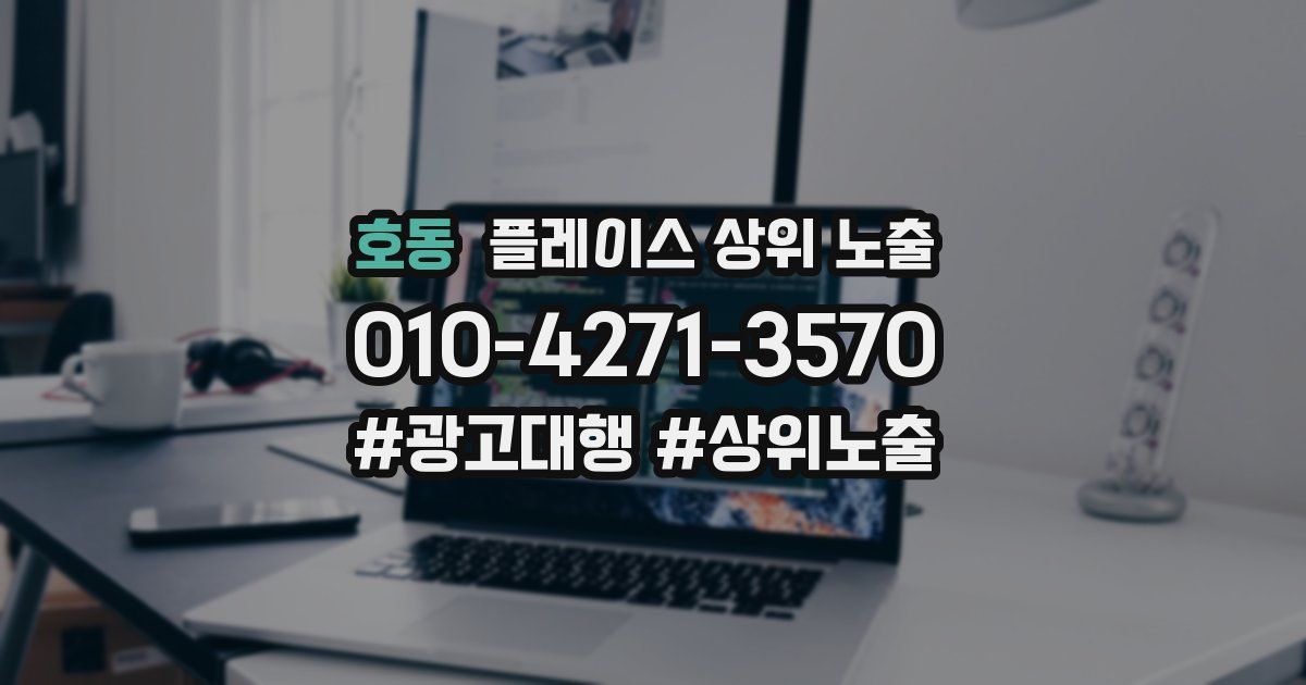 호동 플레이스 상위 노출 가이드