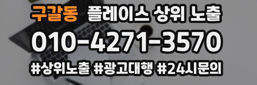 구갈동 플레이스 상위 노출