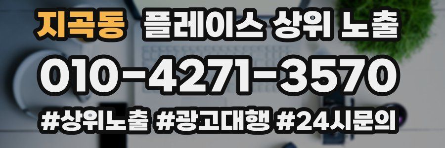 지곡동 플레이스 상위 노출 전략