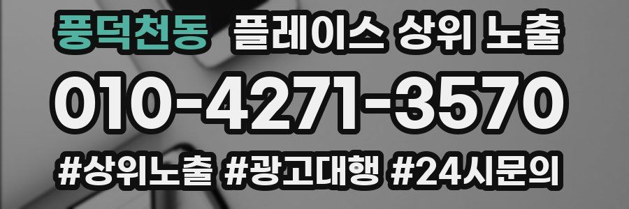 풍덕천동 플레이스 상위 노출