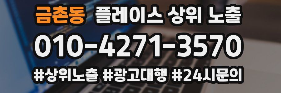 금촌동 플레이스 상위 노출 안내