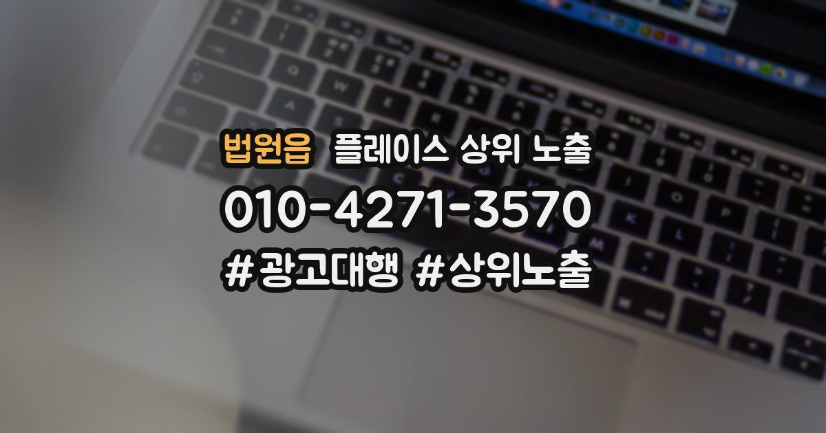 법원읍 플레이스 상위 노출 가이드