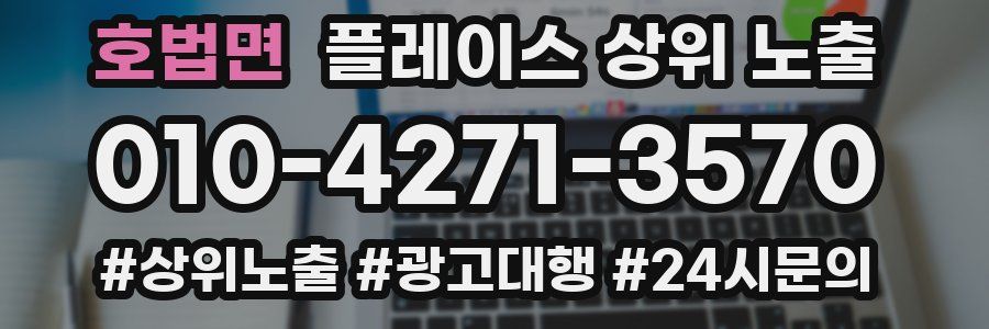 호법면 플레이스 상위 노출 개선
