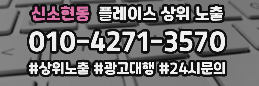 신소현동 플레이스 상위 노출 개선