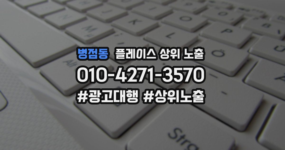 병점동 플레이스 상위 노출 개선